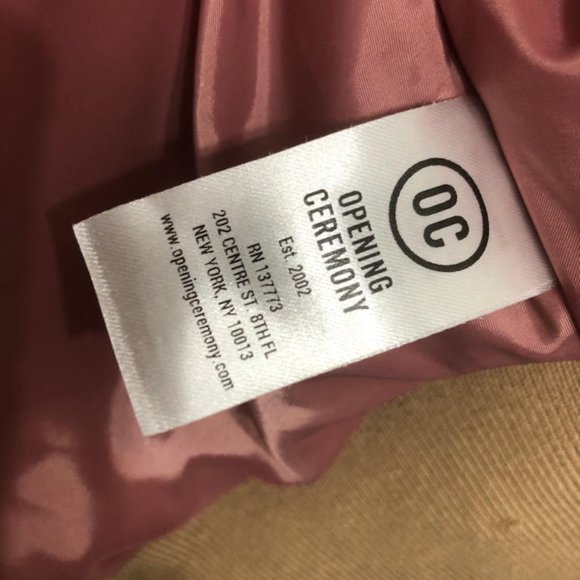 RARE OPENING CEREMONY TAN OVERSIZED BOMBER JACKET TUNIC SIZE XS - Picture 5 of 10